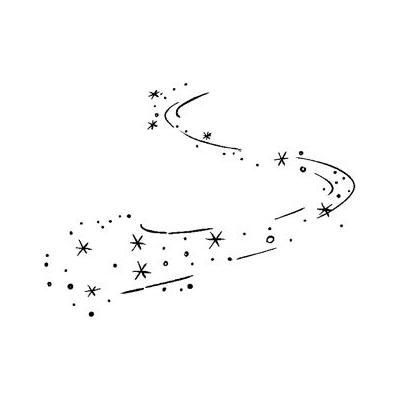 Impronte d’Autore Unmounted Rubber Stamp Polvere Di Stelle - Wirbel mit Sternen